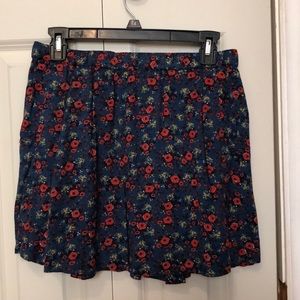 mini floral skirt with pockets